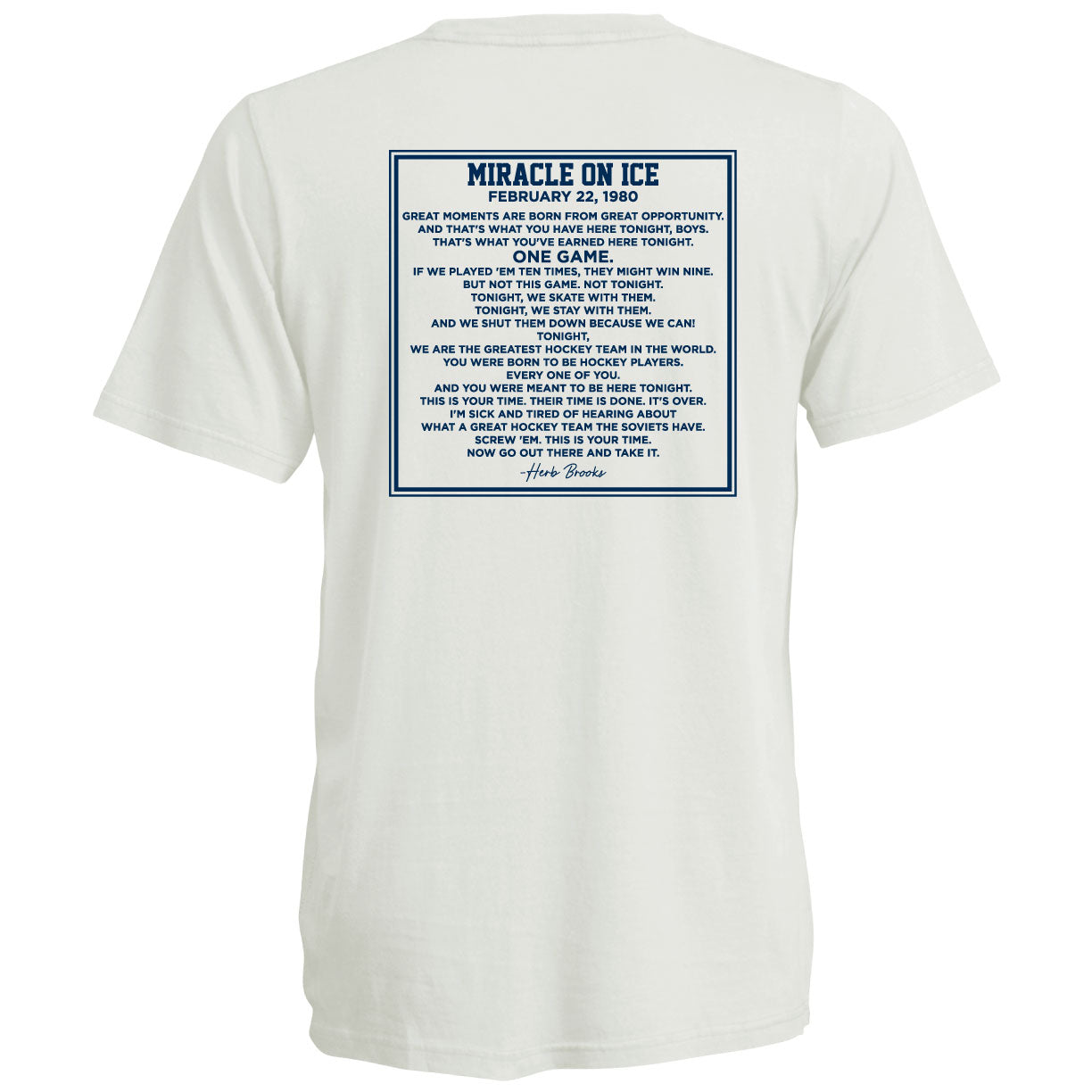 USA Herb Brooks Speech Short Sleeve Tee