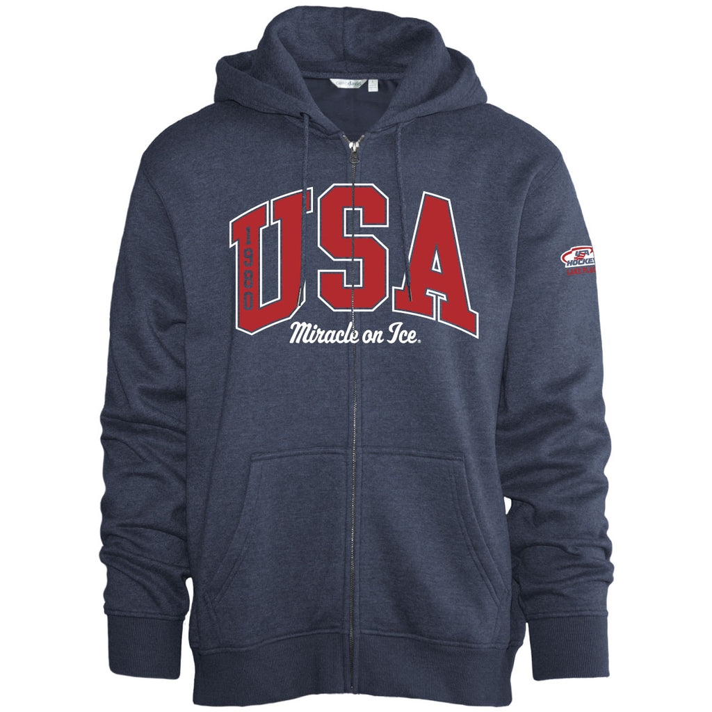 1980 USA Miracle on Ice Full Zip Hood
