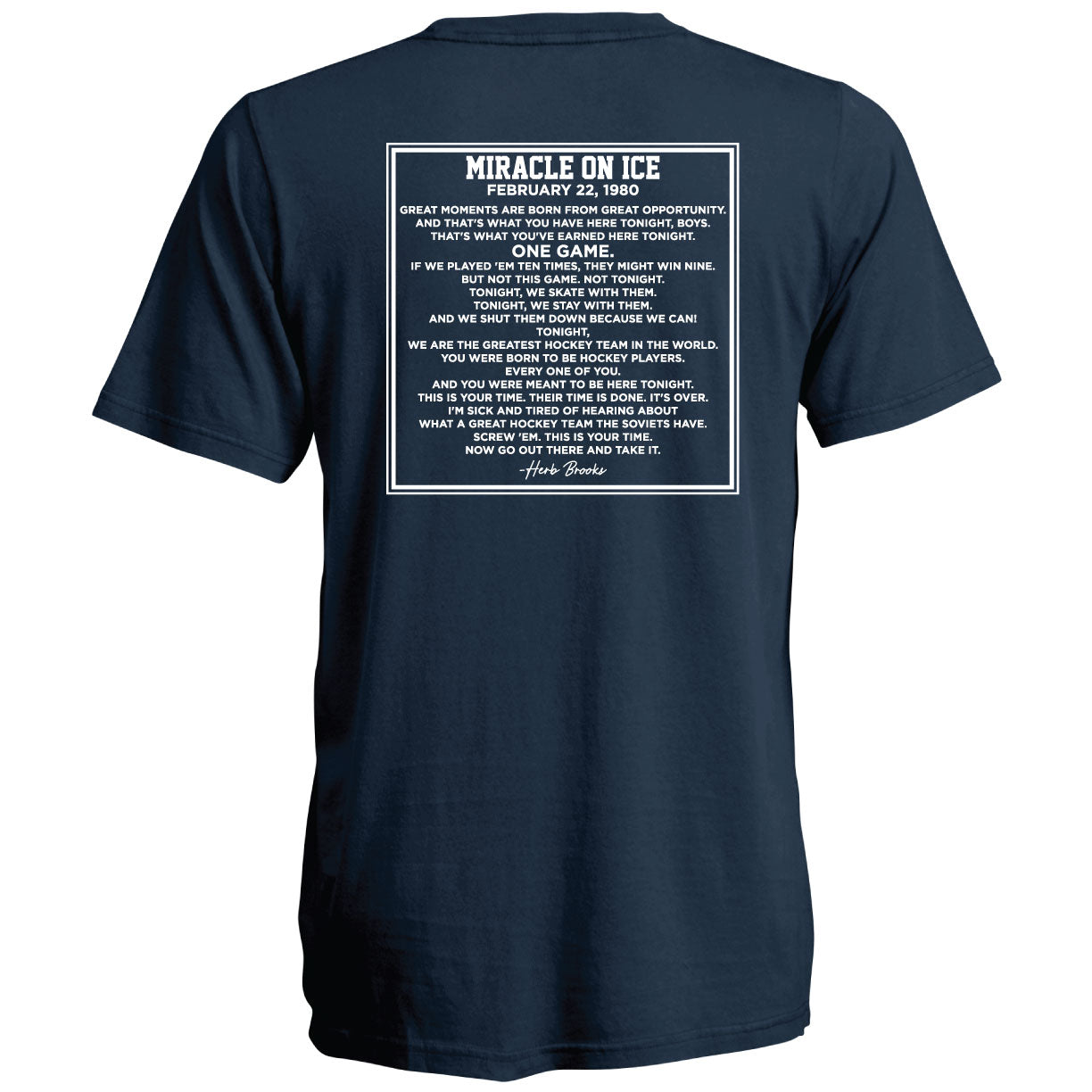 USA Herb Brooks Speech Short Sleeve Tee