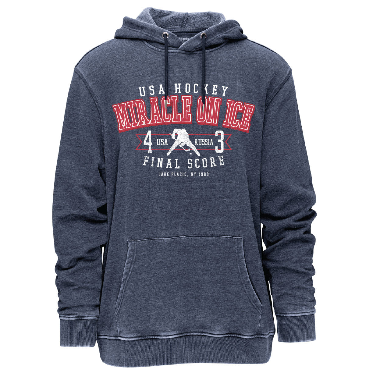 Miracle on Ice Final Score Vintage Hood