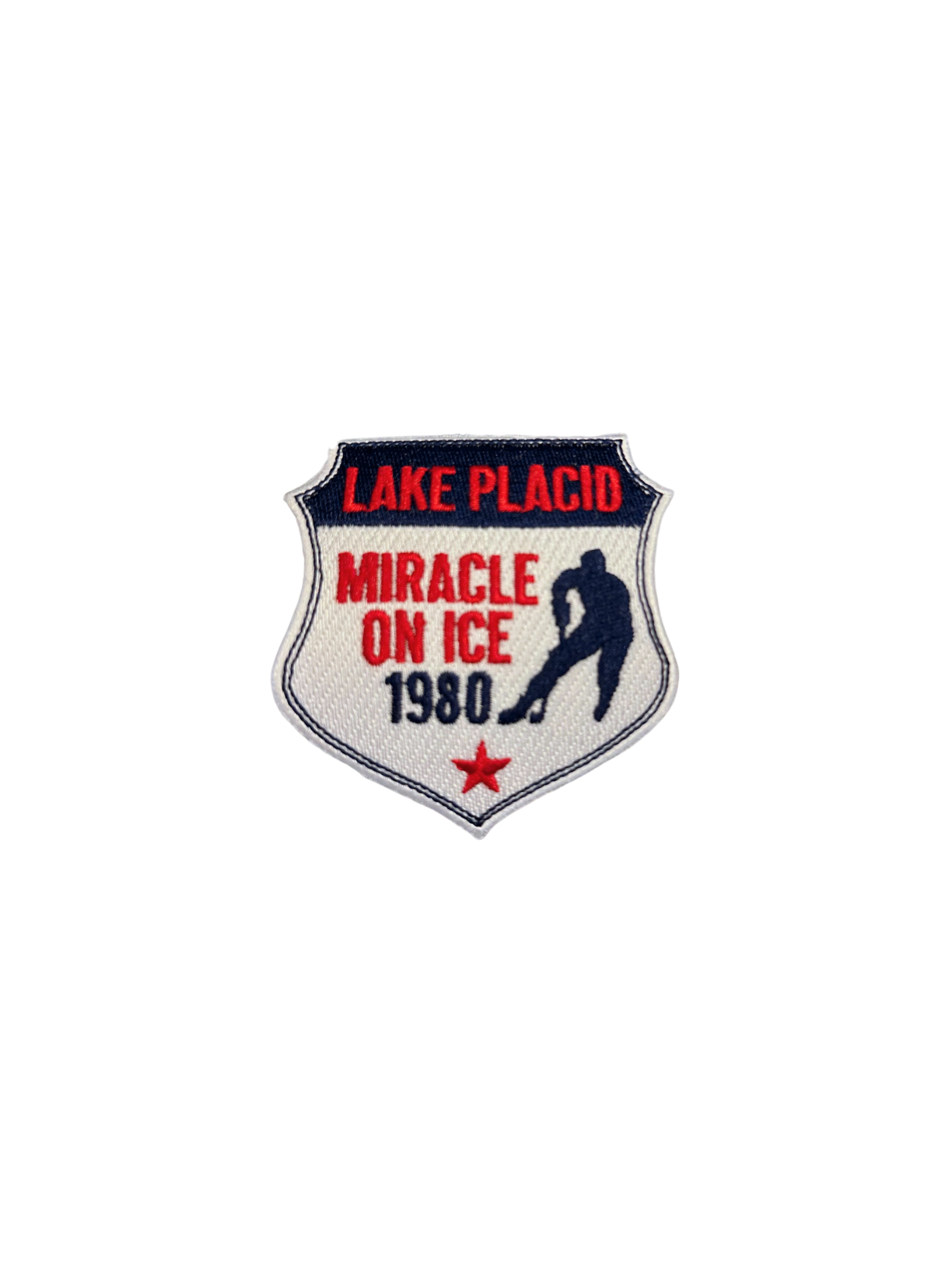 Lake Placid Miracle on Ice Skater Badge Iron-On Patch