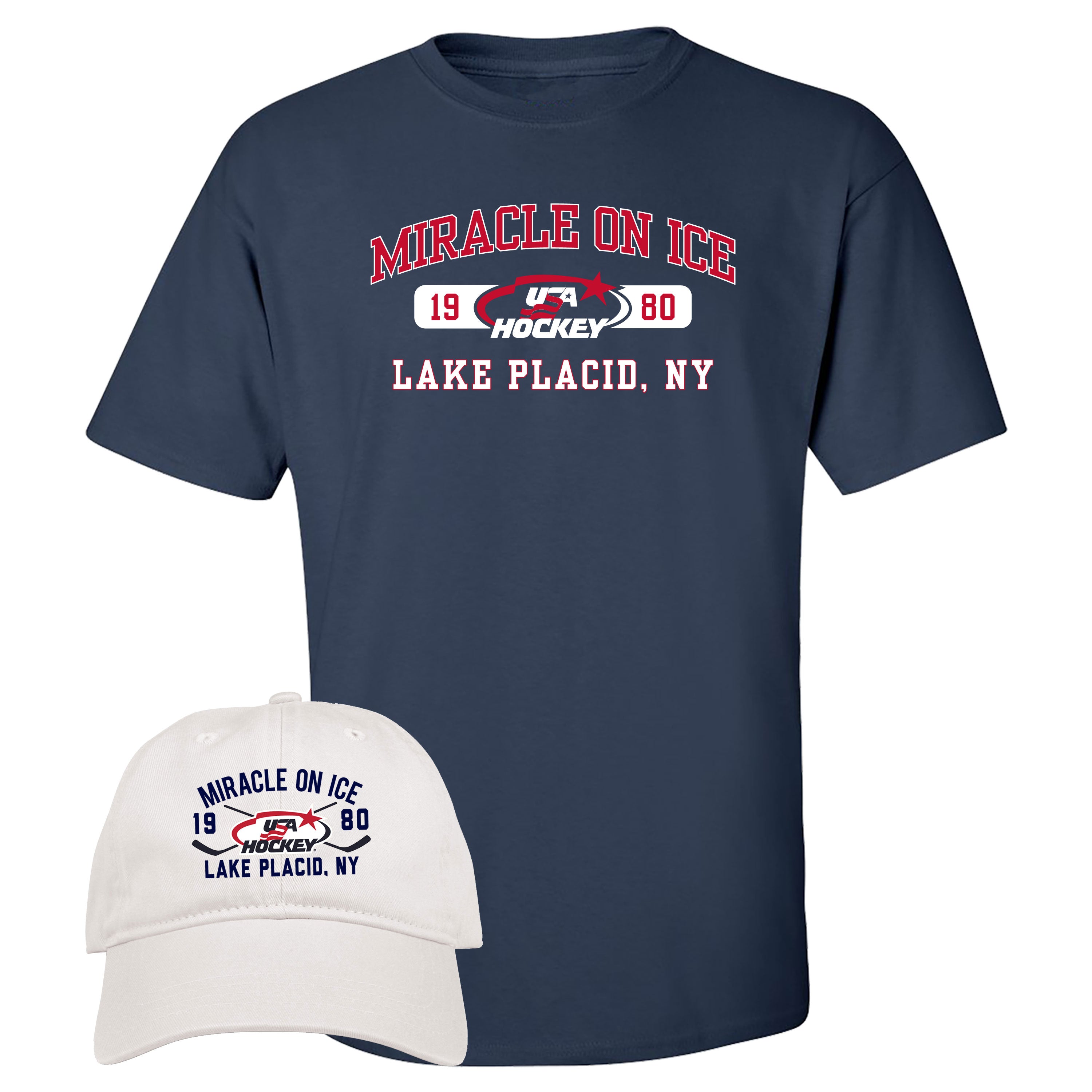 Miracle on Ice Cross Stick Cap & Tee Combo