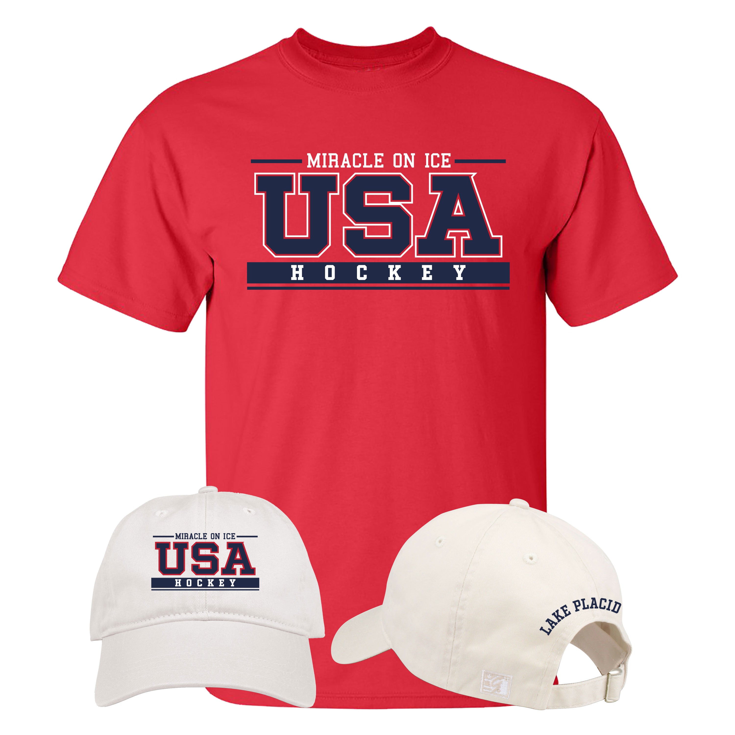 Miracle on Ice USA Cap & Tee Combo
