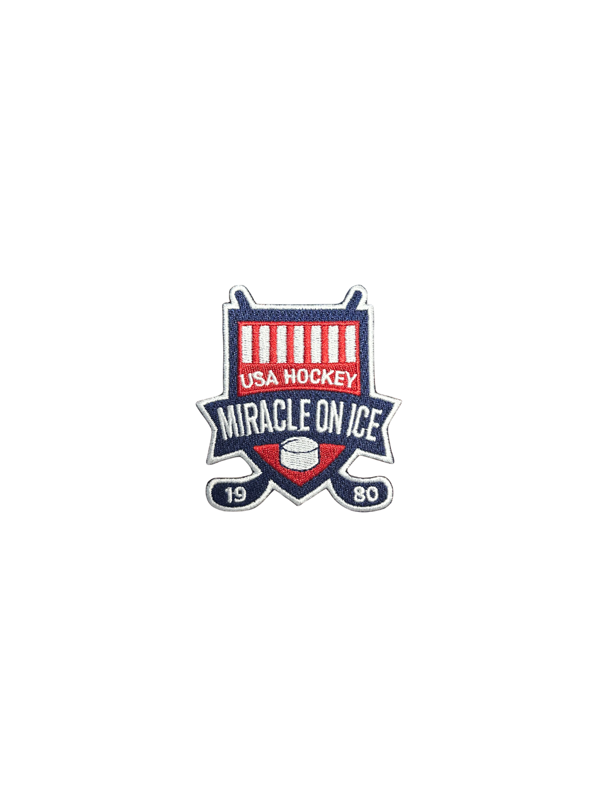 Miracle on Ice Shield & Cross Stick Iron-On Patch