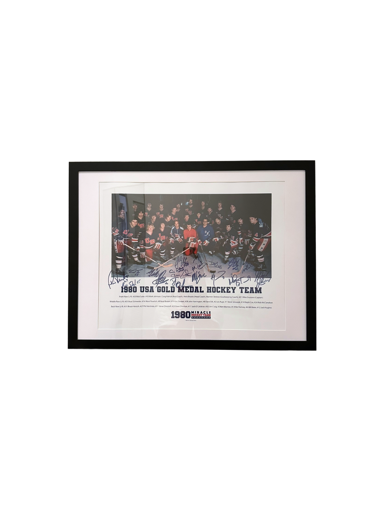 17.5" x 25.5" 1980 Team Signed Photo