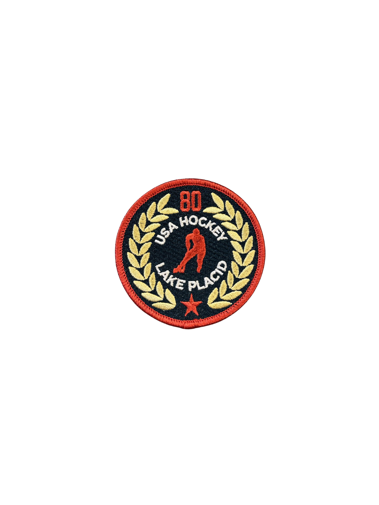 Lake Placid Wreath '80 Iron-On Patch