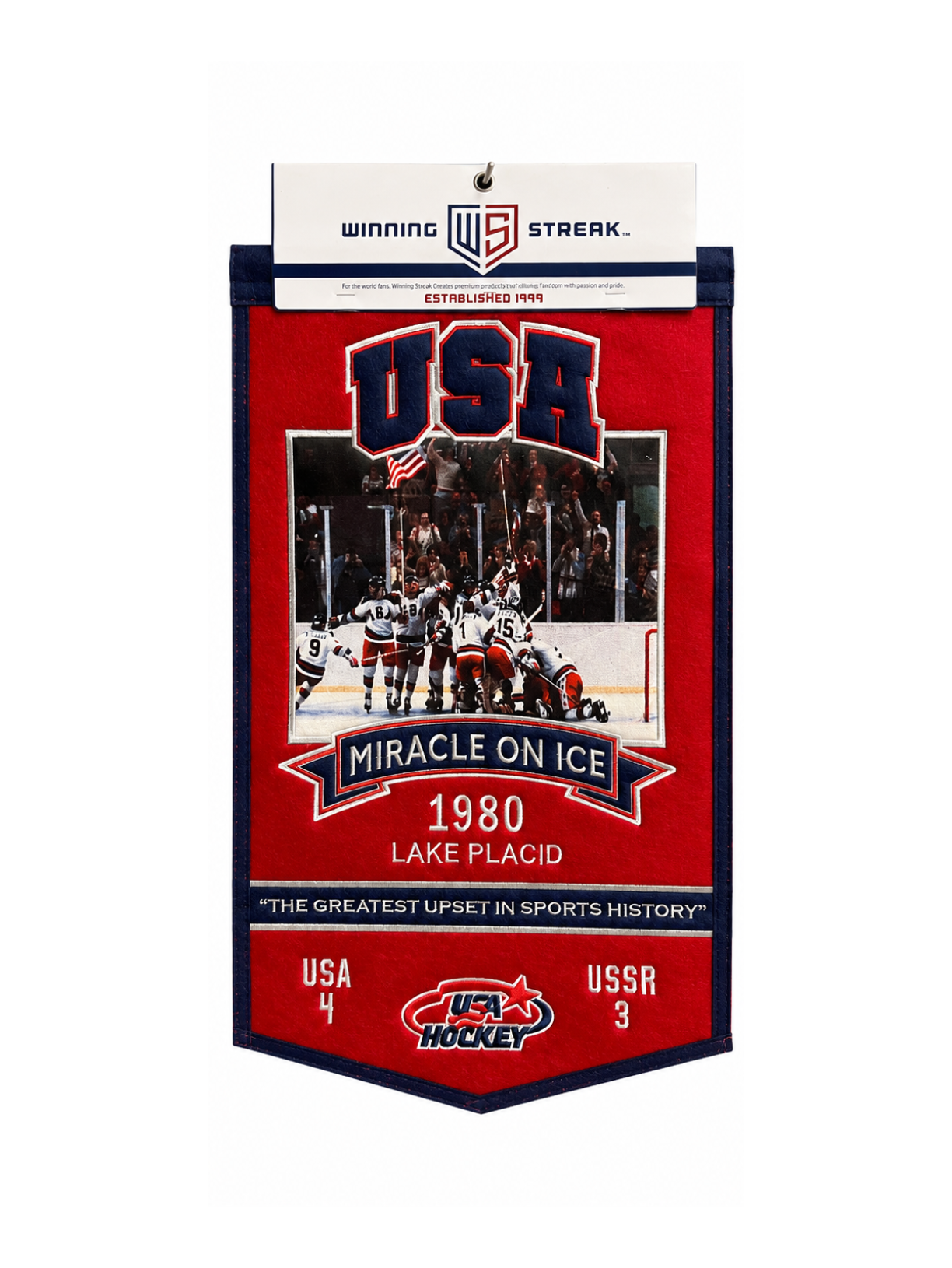Miracle on Ice Winning Streak Collector Banner